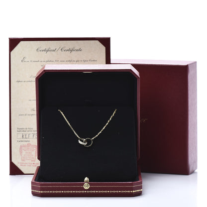 Cartier 18K Yellow Gold Diamond Interlocking LOVE Necklace 6 of 6