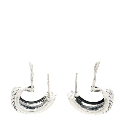 David Yurman Sterling Silver Crossover Shrimp Earrings 2 of 3
