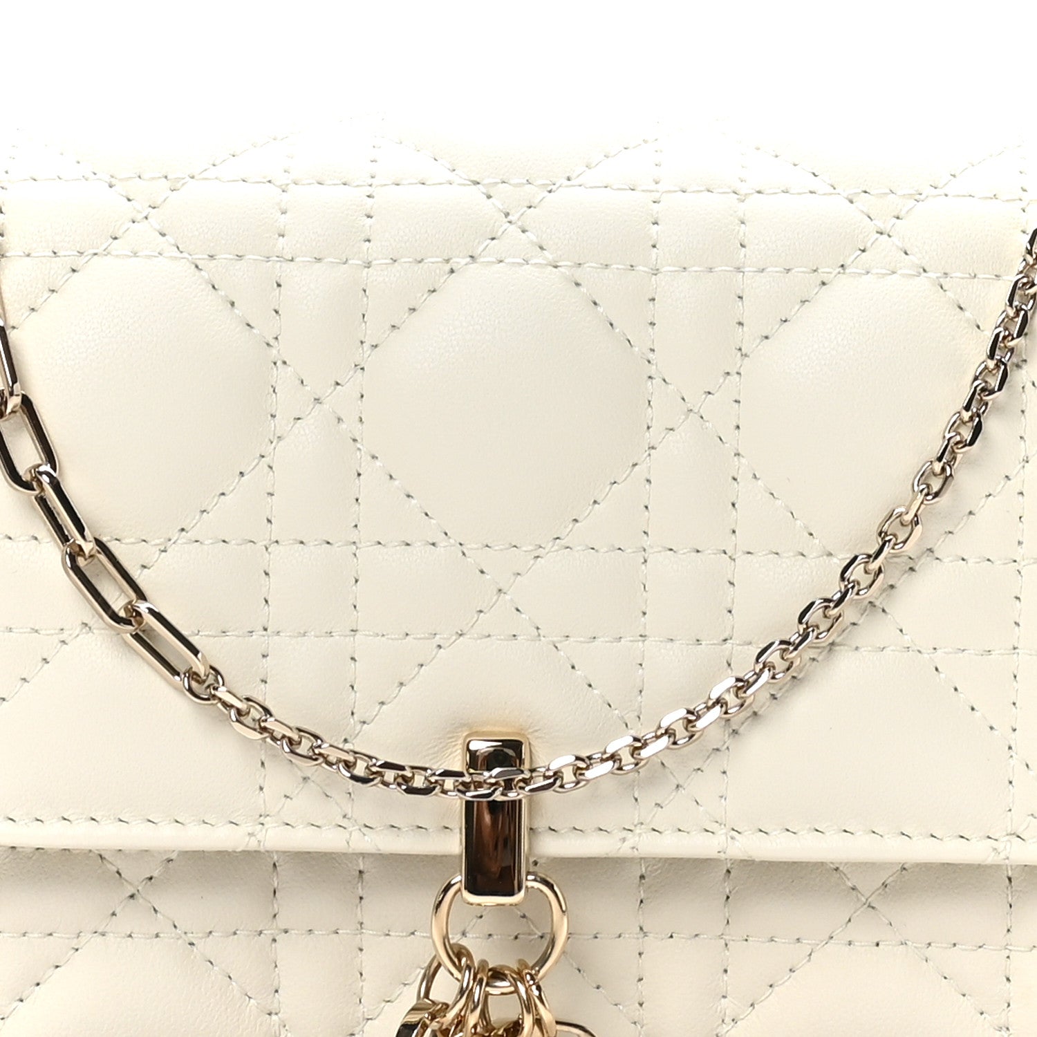 Christian Dior Lambskin Cannage Chain My Dior Daily Chain Pouch Latte 7 of 10