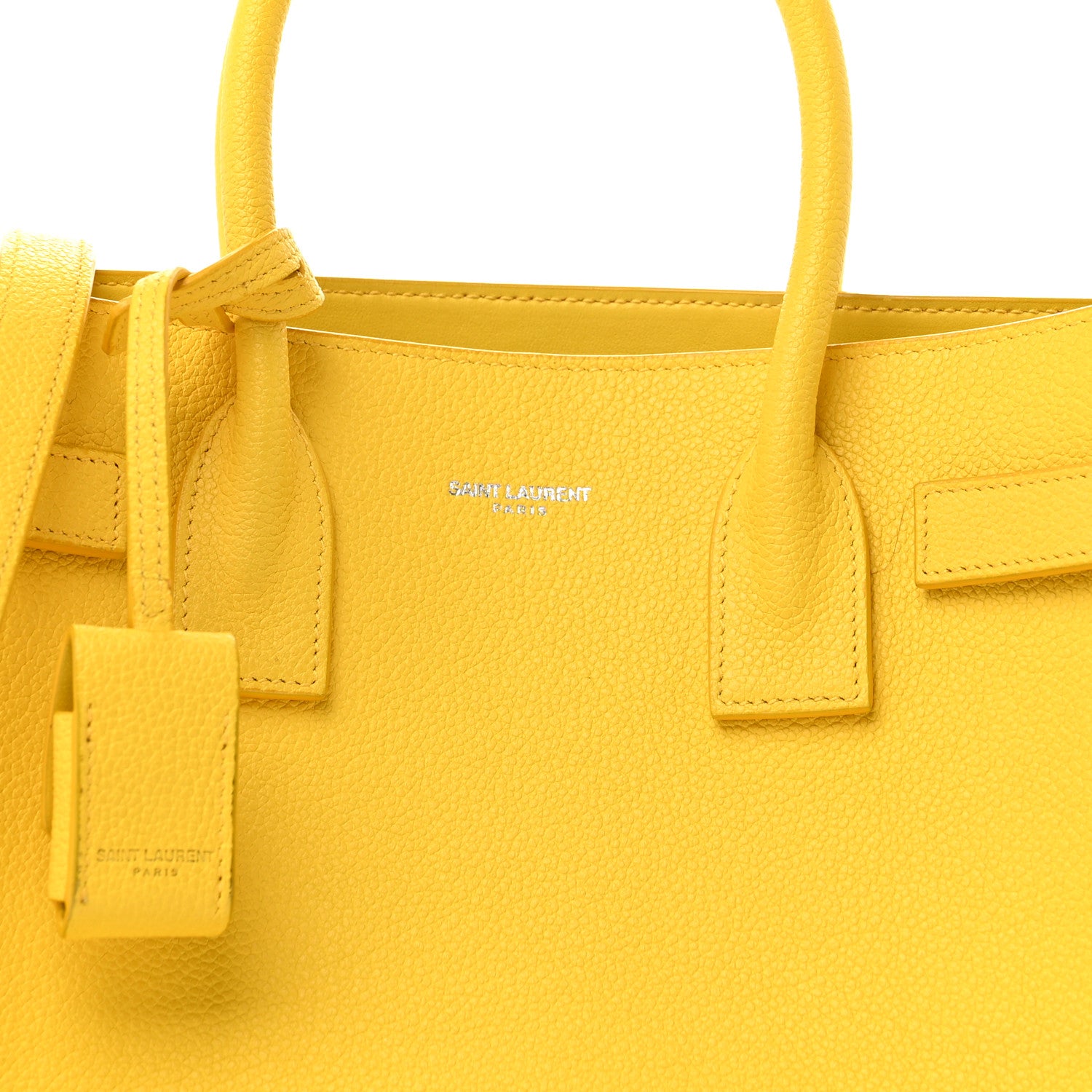 Saint Laurent Grained Calfskin Baby Sac De Jour Jaune 8 of 13