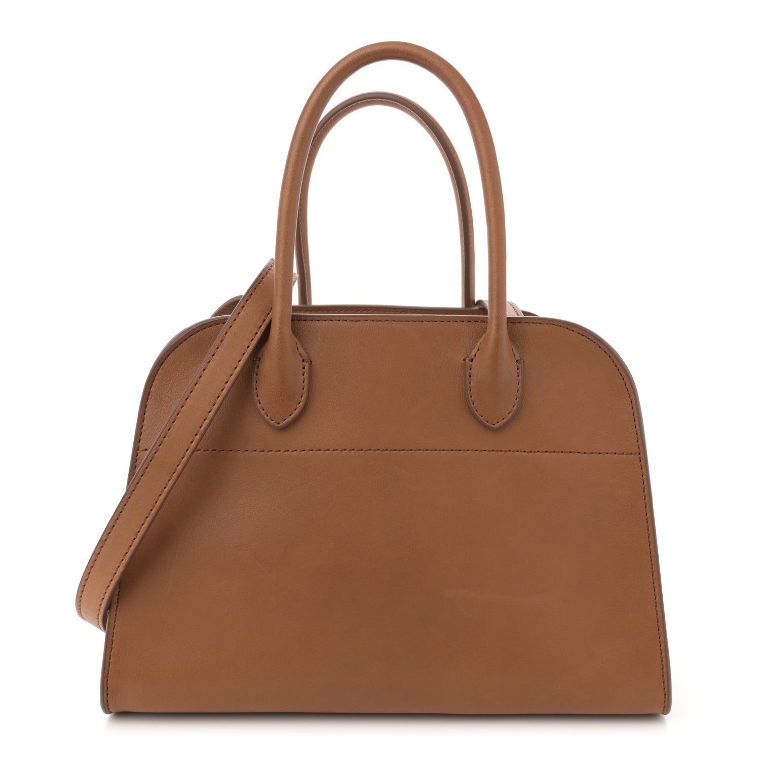 The Row Polished Saddle Calfskin Soft Margaux 10 Bag Cuir 1 of 12