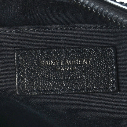 Saint Laurent Patent Calfskin Matelasse Monogram Lou Camera Bag Black 6 of 9