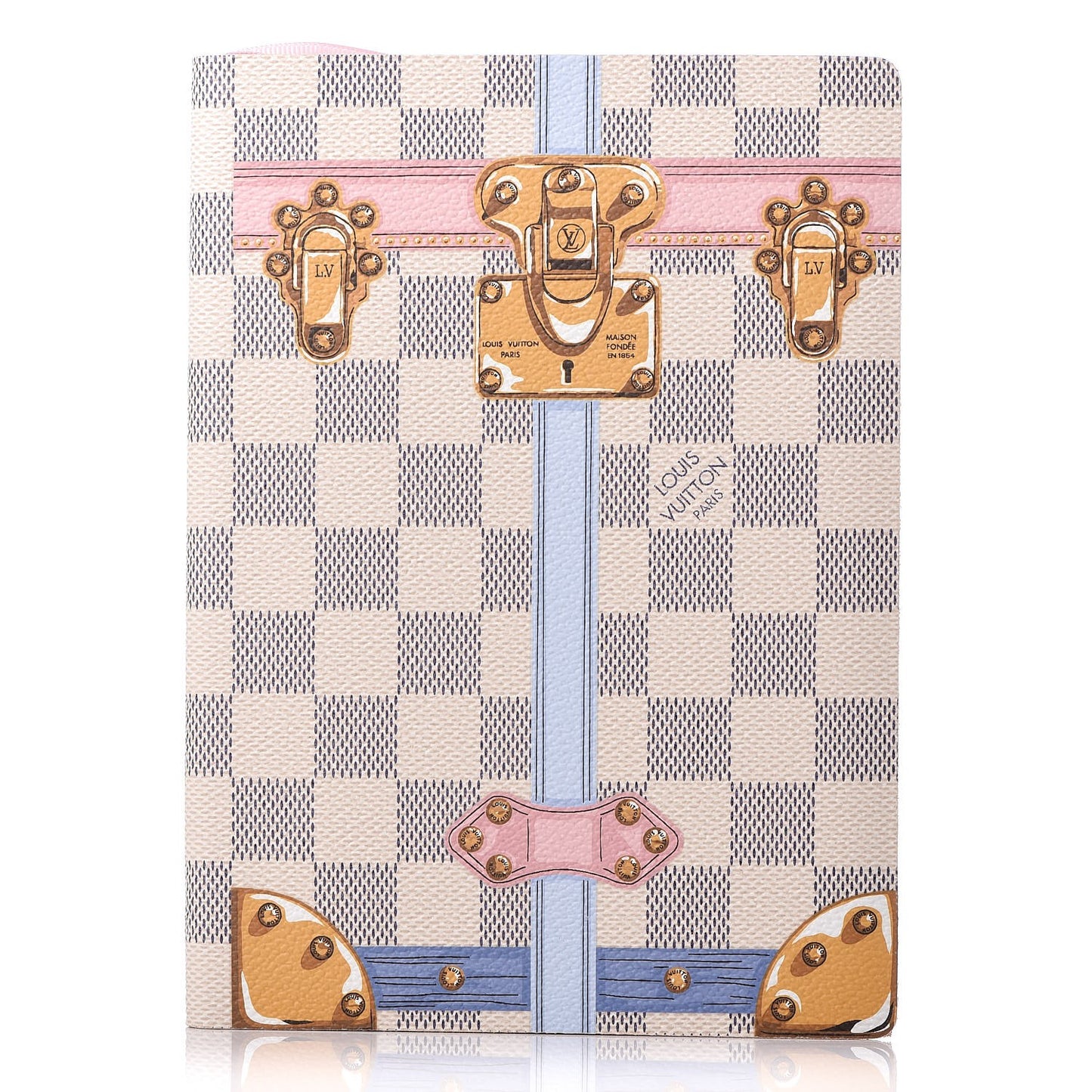 Damier Azur Summer Trunks Clemence Notebook MM