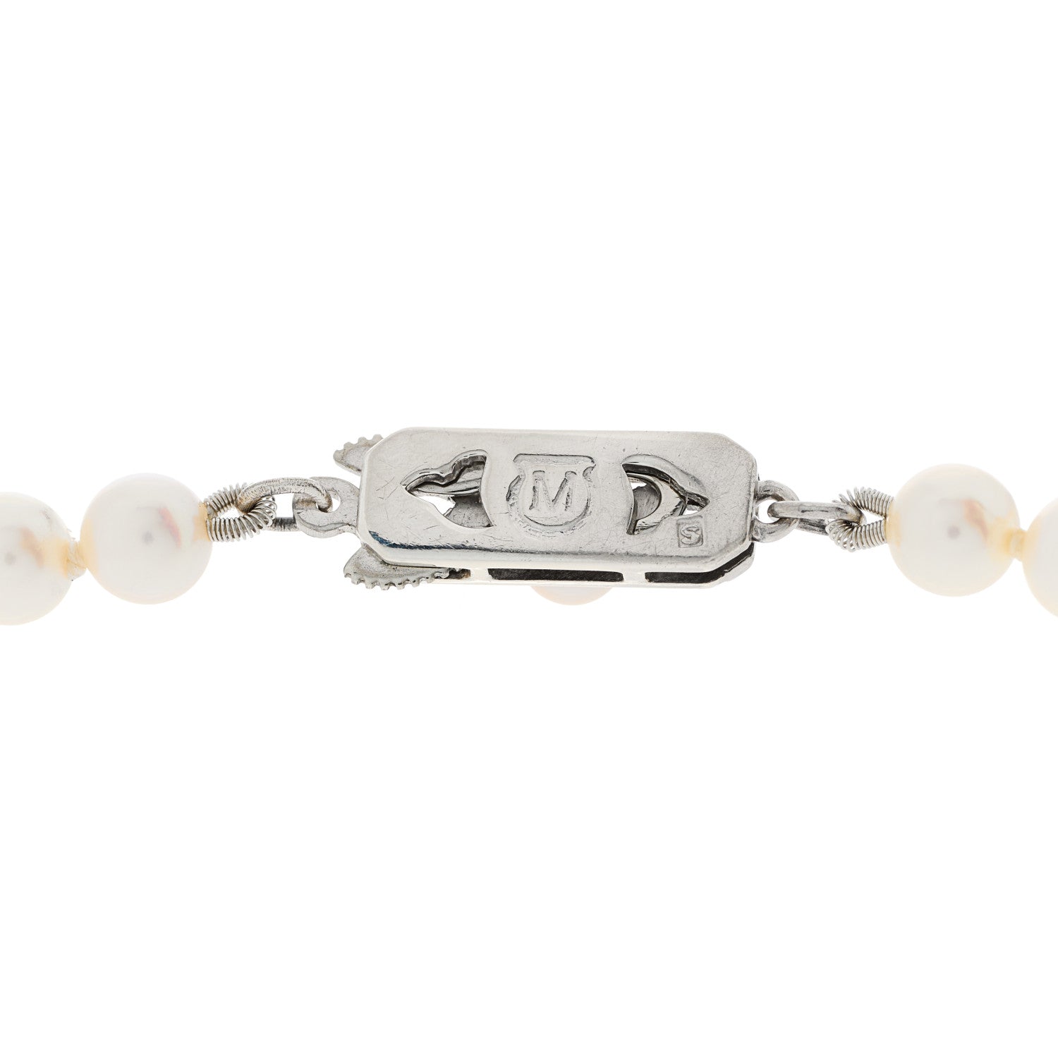 Mikimoto Sterling Silver Akoya Pearl 5-5.5mm Strand Necklace 3 of 3