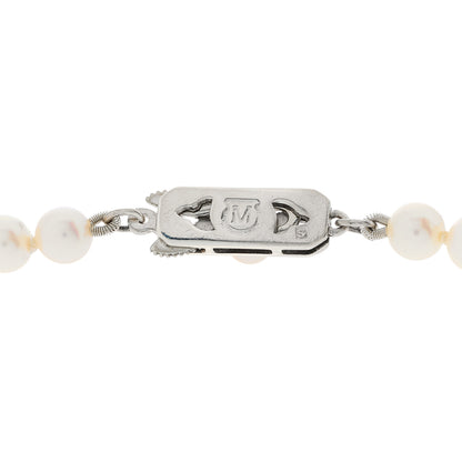 Mikimoto Sterling Silver Akoya Pearl 5-5.5mm Strand Necklace 3 of 3