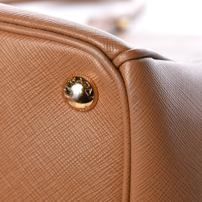 Prada Saffiano Medium Galleria Double Zip Tote Caramel 15 of 19