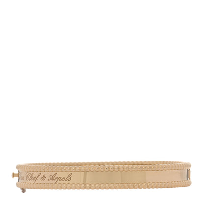 Van Cleef & Arpels 18K Yellow Gold Perlee Signature Bangle Bracelet S 1 of 4