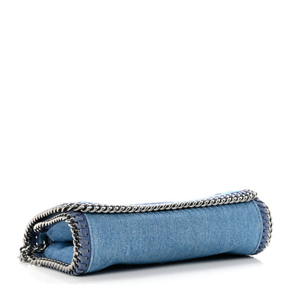 Stella McCartney Eco Denim Embroidered Zigarette Falabella Crossbody Blue 4 of 8