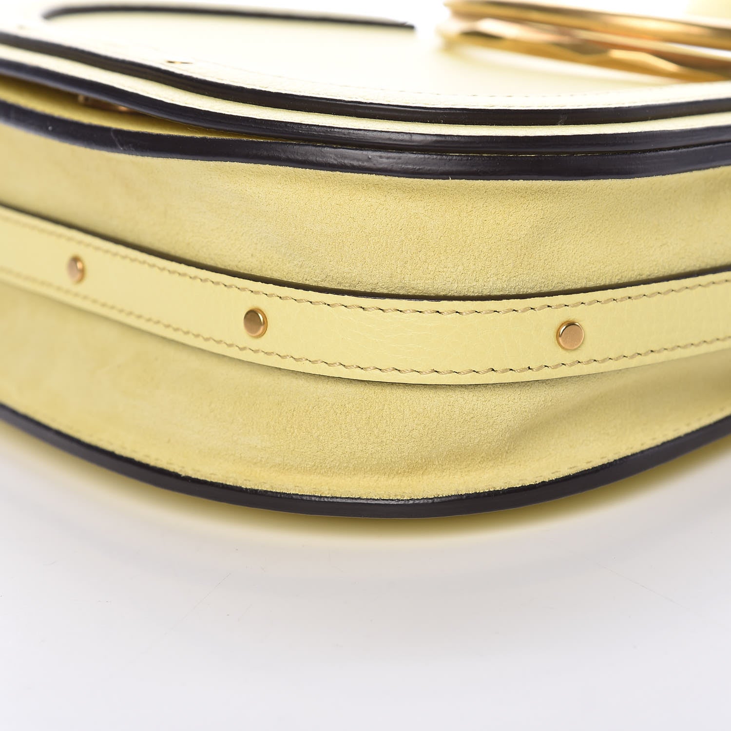 Chloe Calfskin Suede Small Nile Bracelet Bag Lemonade 10 of 10