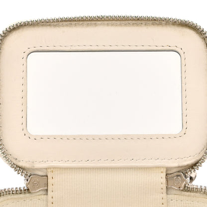 Chanel Caviar Quilted Enamel Coco Mini Vanity Case With Chain White 7 of 11