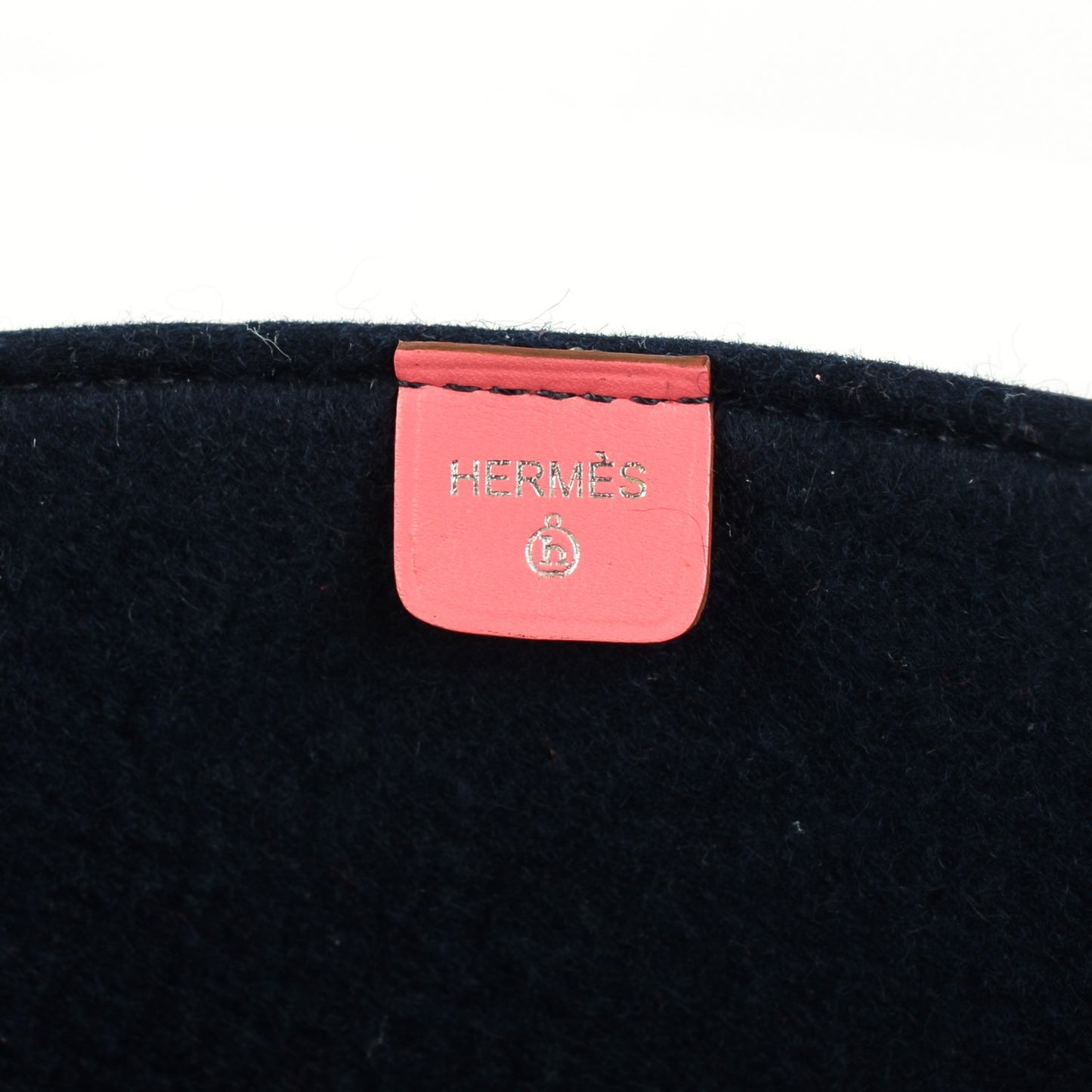 Tadelakt Fleece Petit H Decoupe Skeleton Tote PM Rose Shocking Navy
