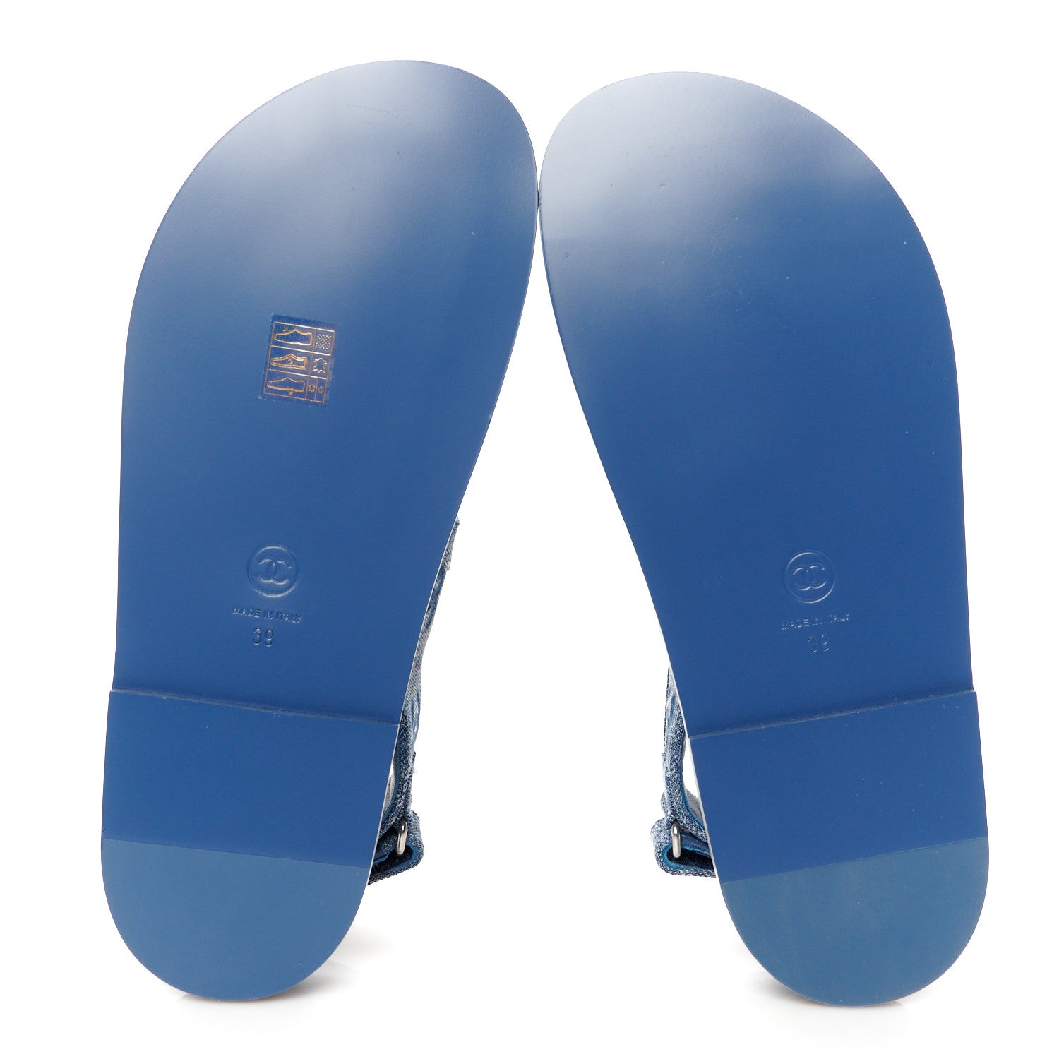 Chanel Denim CC Dad Sandals 39 Blue 1664919 – FASHIONPHILE
