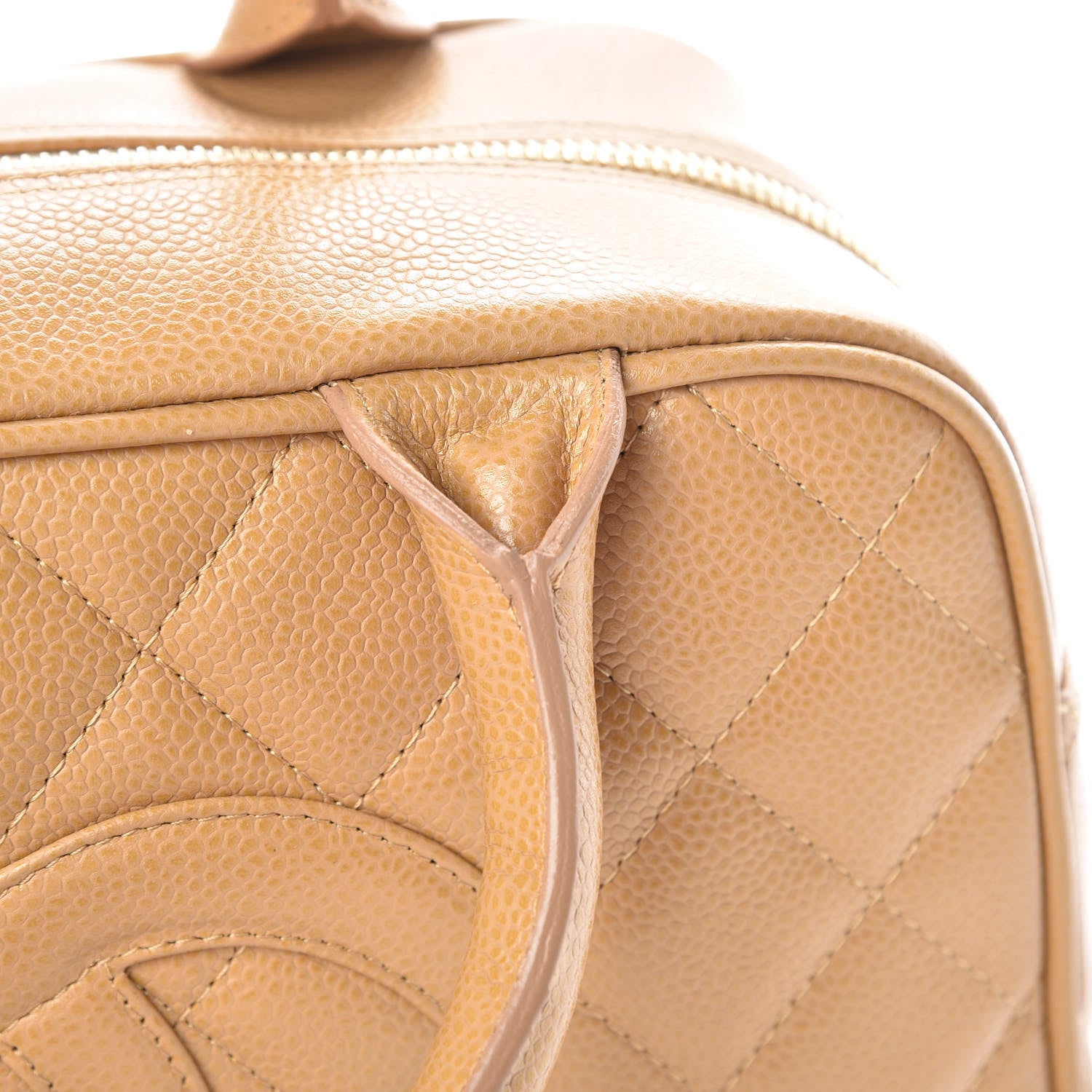 Chanel Caviar Quilted Small Bowler Beige 15 of 16