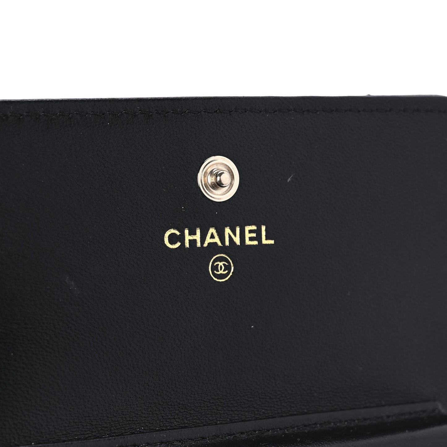 Lambskin Quilted My Chanel Lady Card Holder On Chain Black