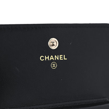 Chanel Lambskin Quilted My Chanel Lady Card Holder On Chain Black 6 of 9