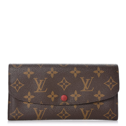 Louis Vuitton Monogram Emilie Wallet Red 1 of 7