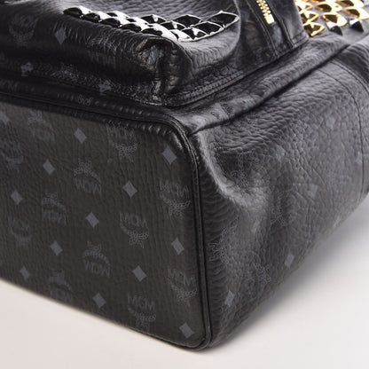 MCM Visetos Studded Medium Stark M Backpack Black 15 of 15