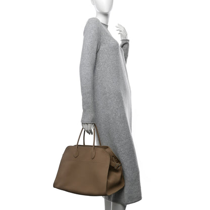 The Row Matte Grained Calfskin Soft Margaux 15 Dark Taupe 2 of 9