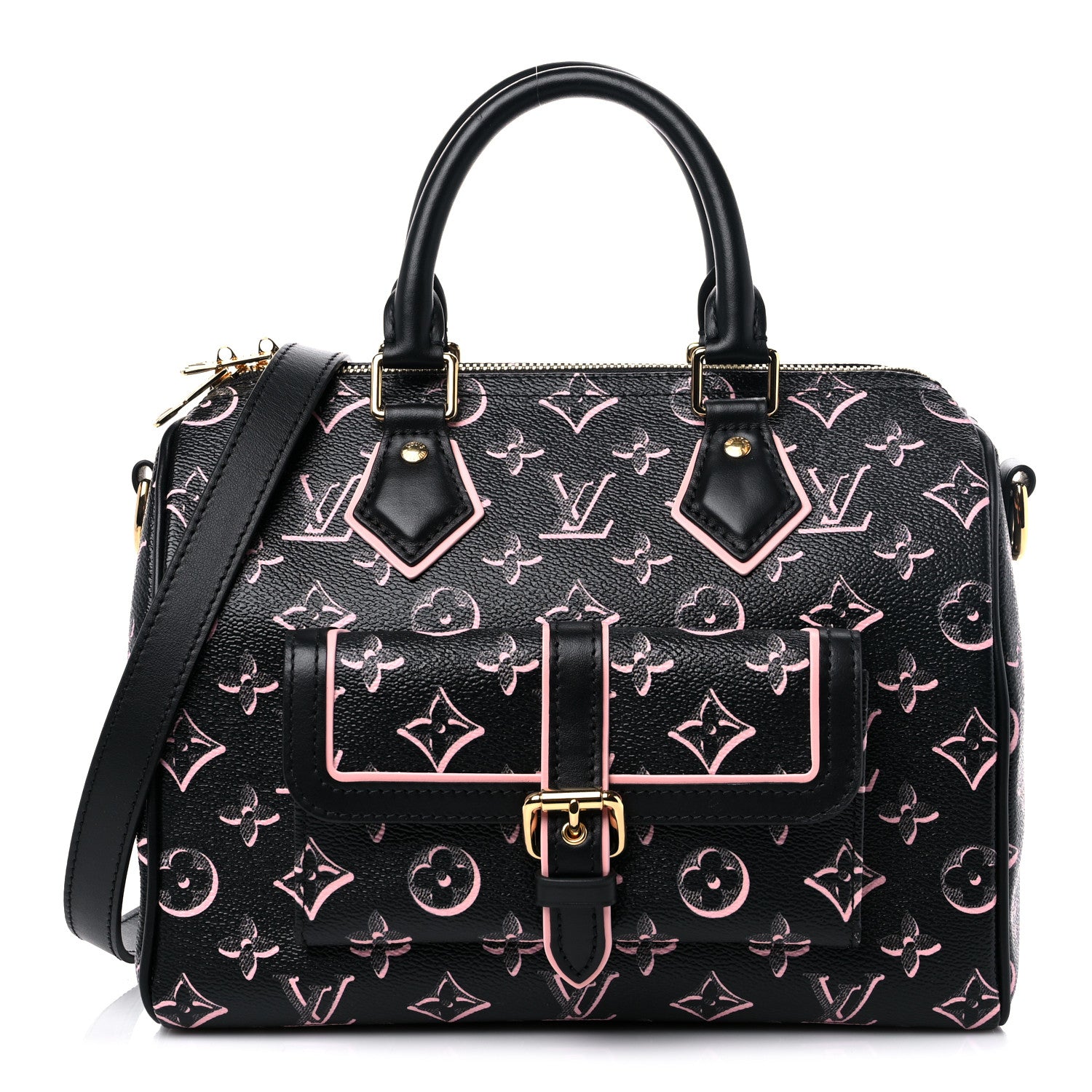 Louis Vuitton Monogram Fall for You Speedy Bandouliere 25 Black 1 of 8