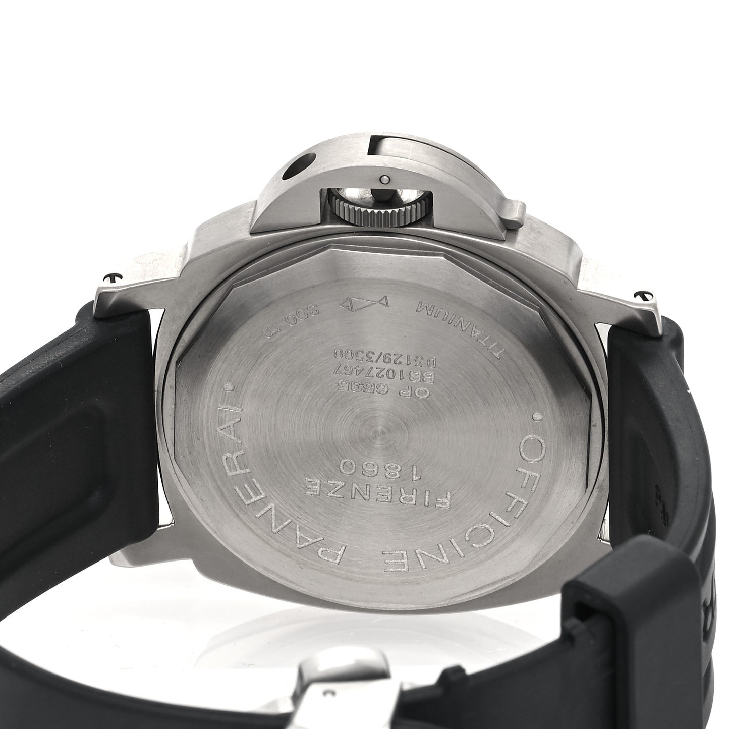 Stainless Steel Rubber 44mm Luminor Marina Manual Winding Watch Black PAM00061