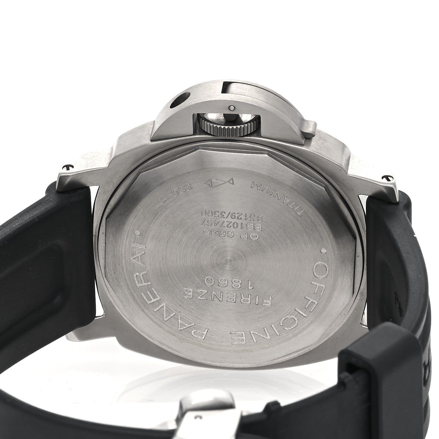 Panerai Stainless Steel Rubber 44mm Luminor Marina Manual Winding Watch Black PAM00061 4 of 5