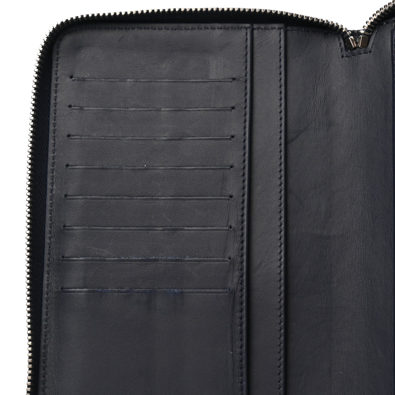 Chanel Caviar Quilted Large Zip Around Organizer Wallet Navy 9 of 12