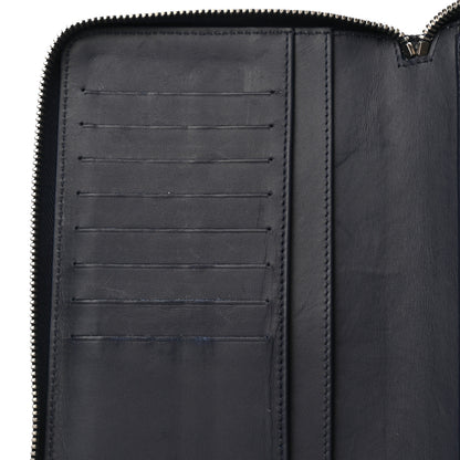 Chanel Caviar Quilted Large Zip Around Organizer Wallet Navy 9 of 12