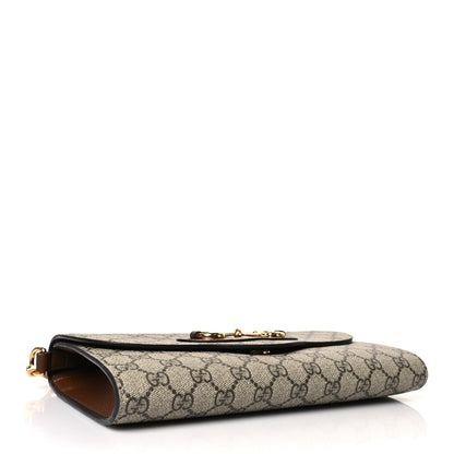 Gucci GG Supreme Monogram Azalea Calfskin Web Small Horsebit 1955 Crossbody Bag Beige Ebony Brown Sugar 4 of 10