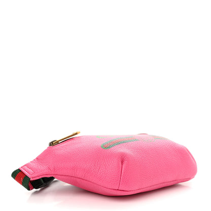 Gucci Grained Calfskin Small Logo Belt Bag Box Pink Green 4 of 10