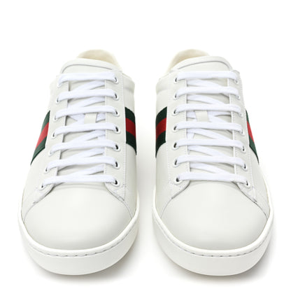Gucci Calfskin Crocodile Web Womens Ace Sneakers 41 White Green 2 of 10