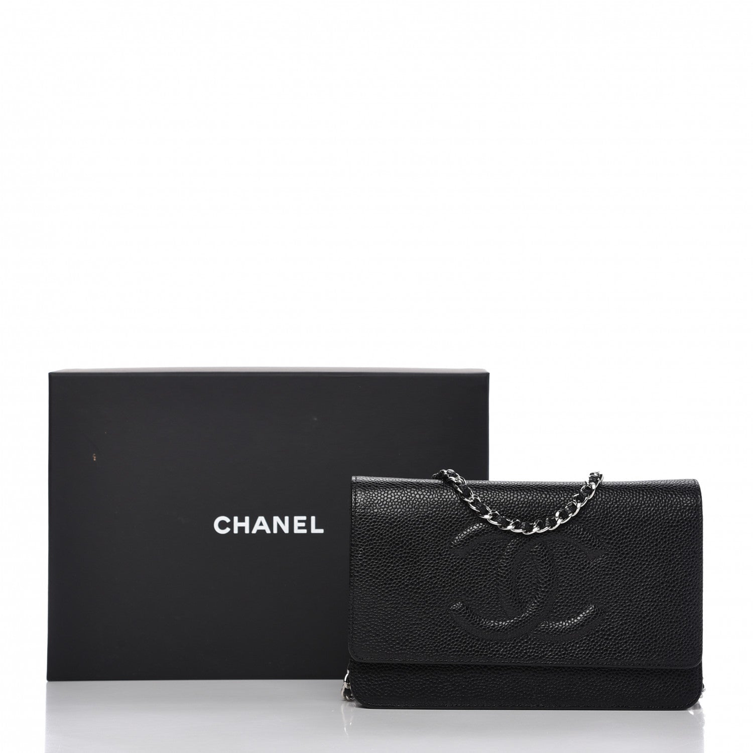 Chanel Caviar Timeless CC Wallet On Chain WOC Black 11 of 11