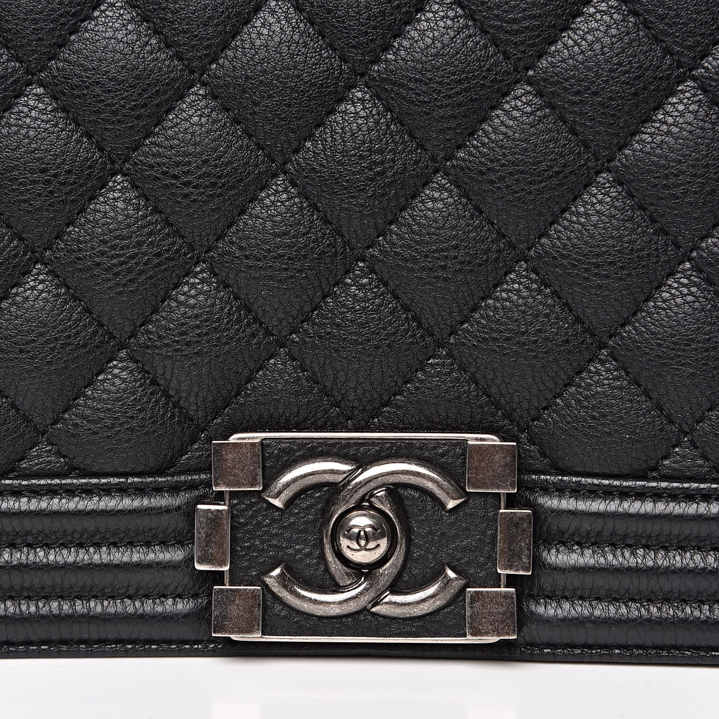Calfskin Quilted Medium Boy Flap Black