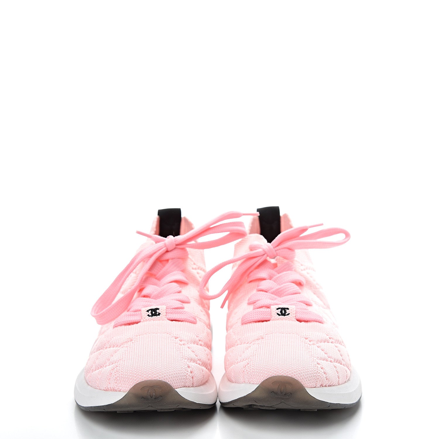 Chanel Mixed Fibers Quilted Womens CC Sneakers 39 Pink 2 of 6