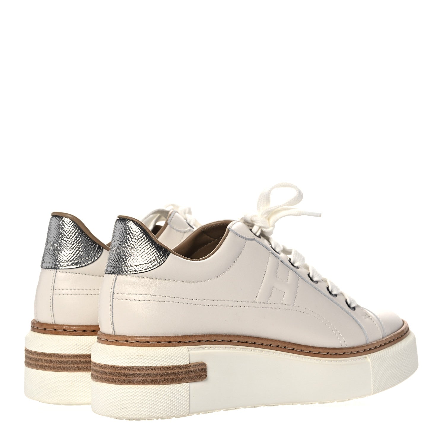 Hermes Calfskin Polo Sneakers 36.5 White 4 of 9