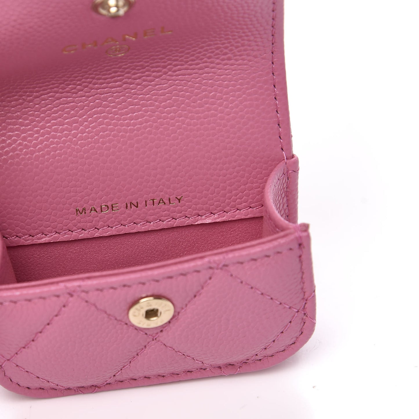 Caviar Quilted Crystal CC Airpods Pro Case Pink