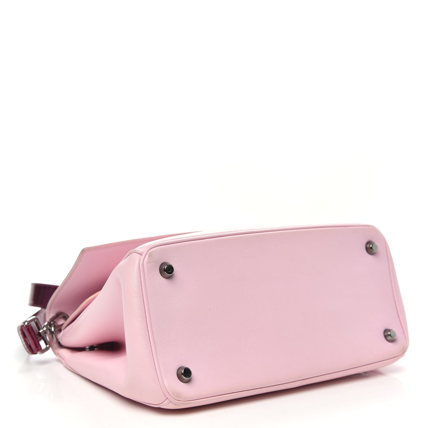 Christian Dior Metallic Patent Smooth Calfskin Medium Be Dior Flap Pink Fuchsia 5 of 15