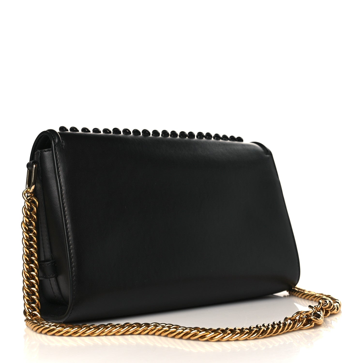 Alexander McQueen Calfskin Braided The Story Shoulder Bag Black 3 of 9