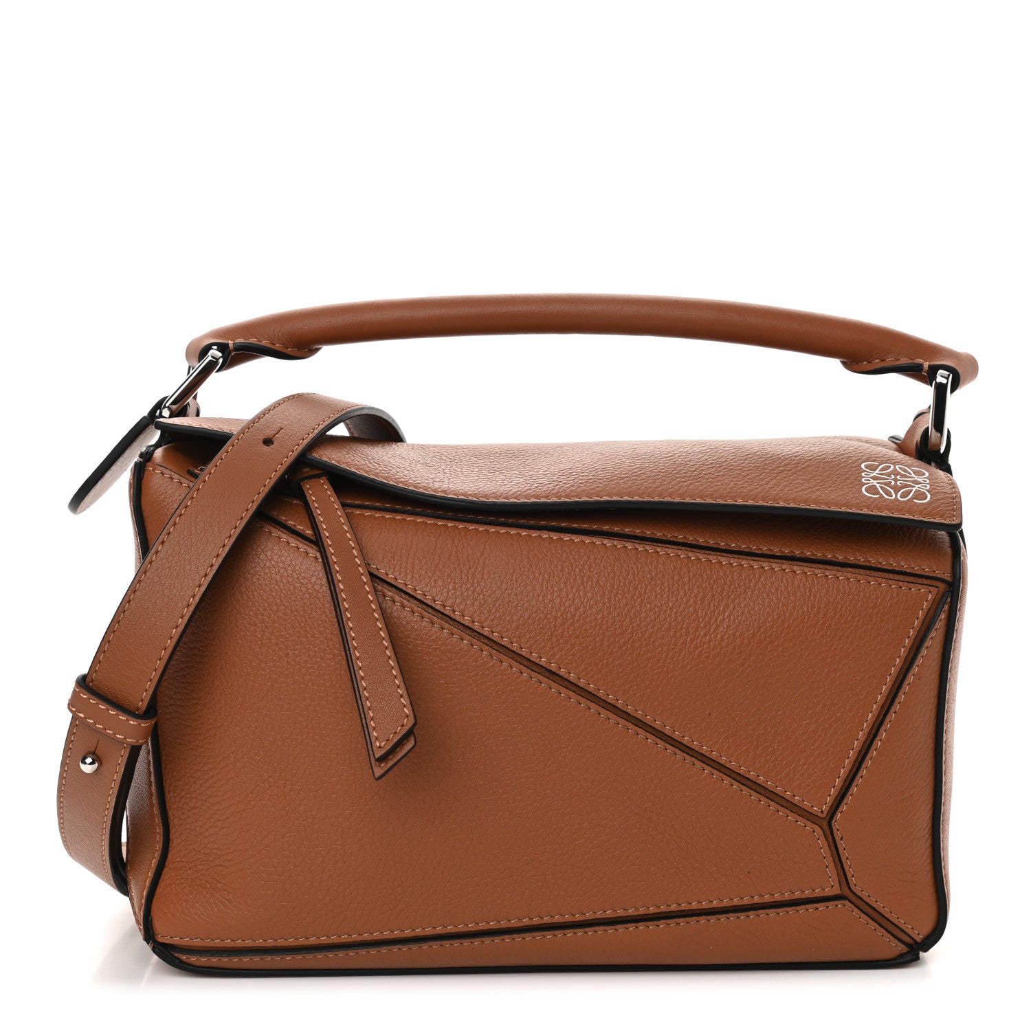 Loewe Calfskin Small Puzzle Bag Tan 1 of 9