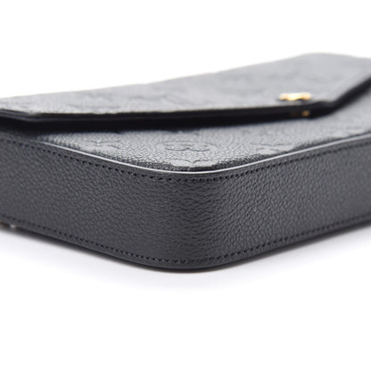 Louis Vuitton Empreinte Pochette Felicie Chain Wallet Black 9 of 11