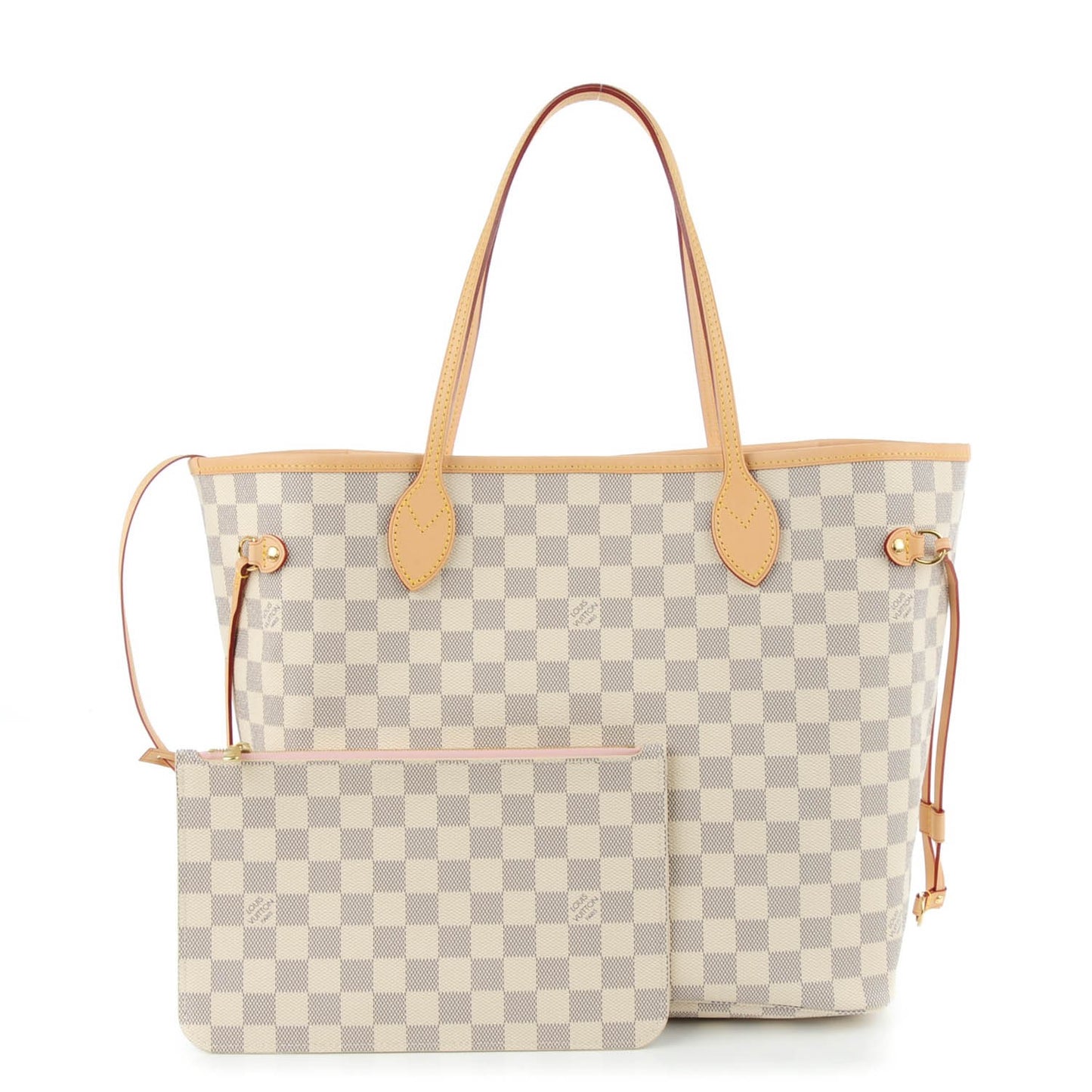 Damier Azur Neo Neverfull MM Rose Ballerine