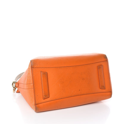 Givenchy Smooth Calfskin Medium Bi-Color Antigona Orange Beige 3 of 17