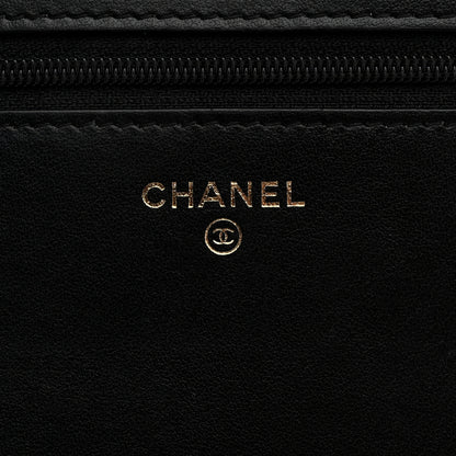 Chanel Caviar Quilted Boy Wallet On Chain WOC Black 5 of 11