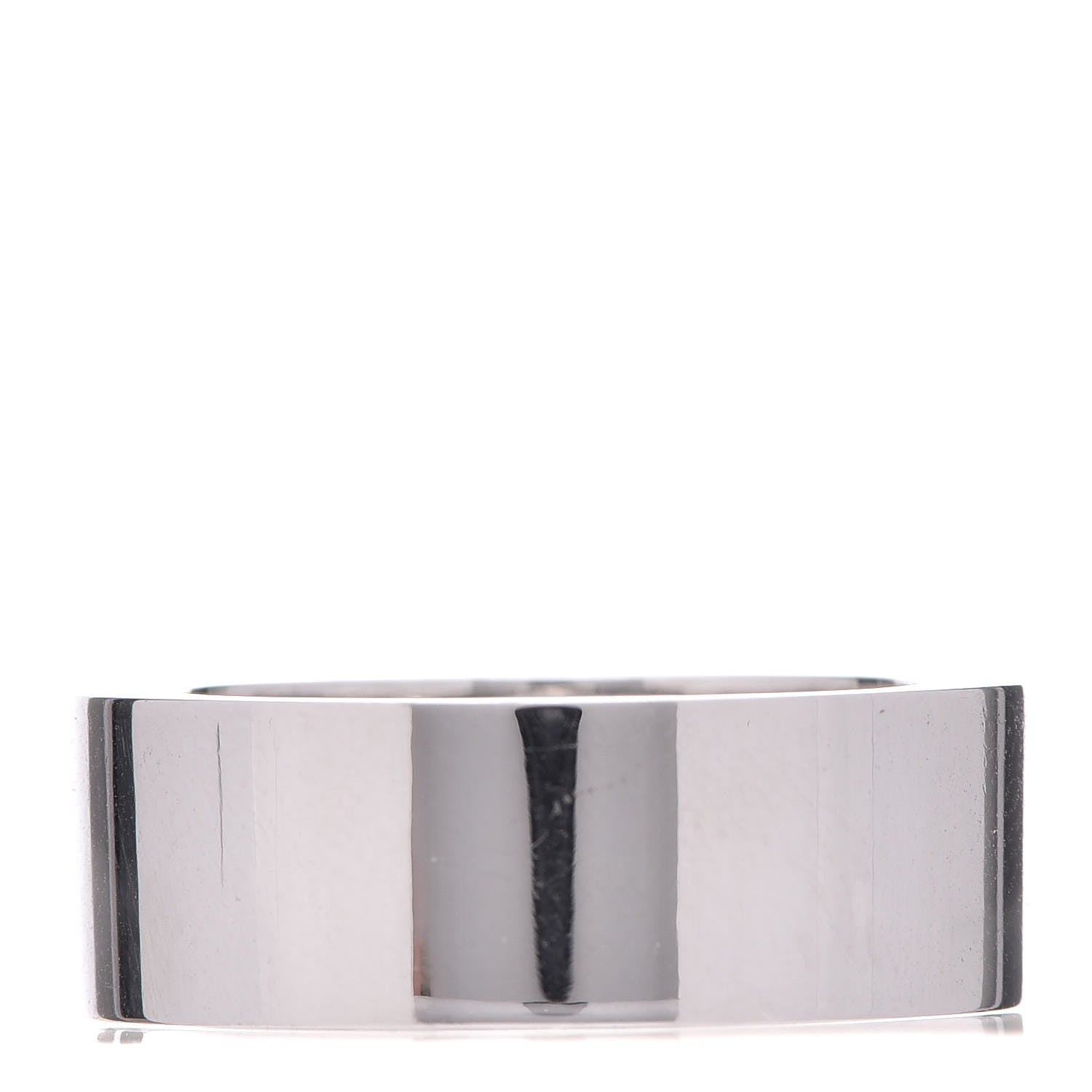 Chopard 18K White Gold Happy Diamond Square Band Ring 54 6.75 3 of 5