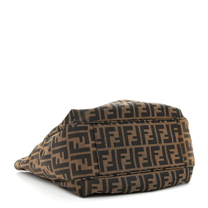 Fendi Zucca Vitello Artic Medium Shopping Tote Tobacco Castagna 4 of 12