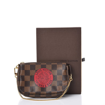 Louis Vuitton Damier Ebene Complice Trunks and Bags Mini Pochette Accessories Red 8 of 8