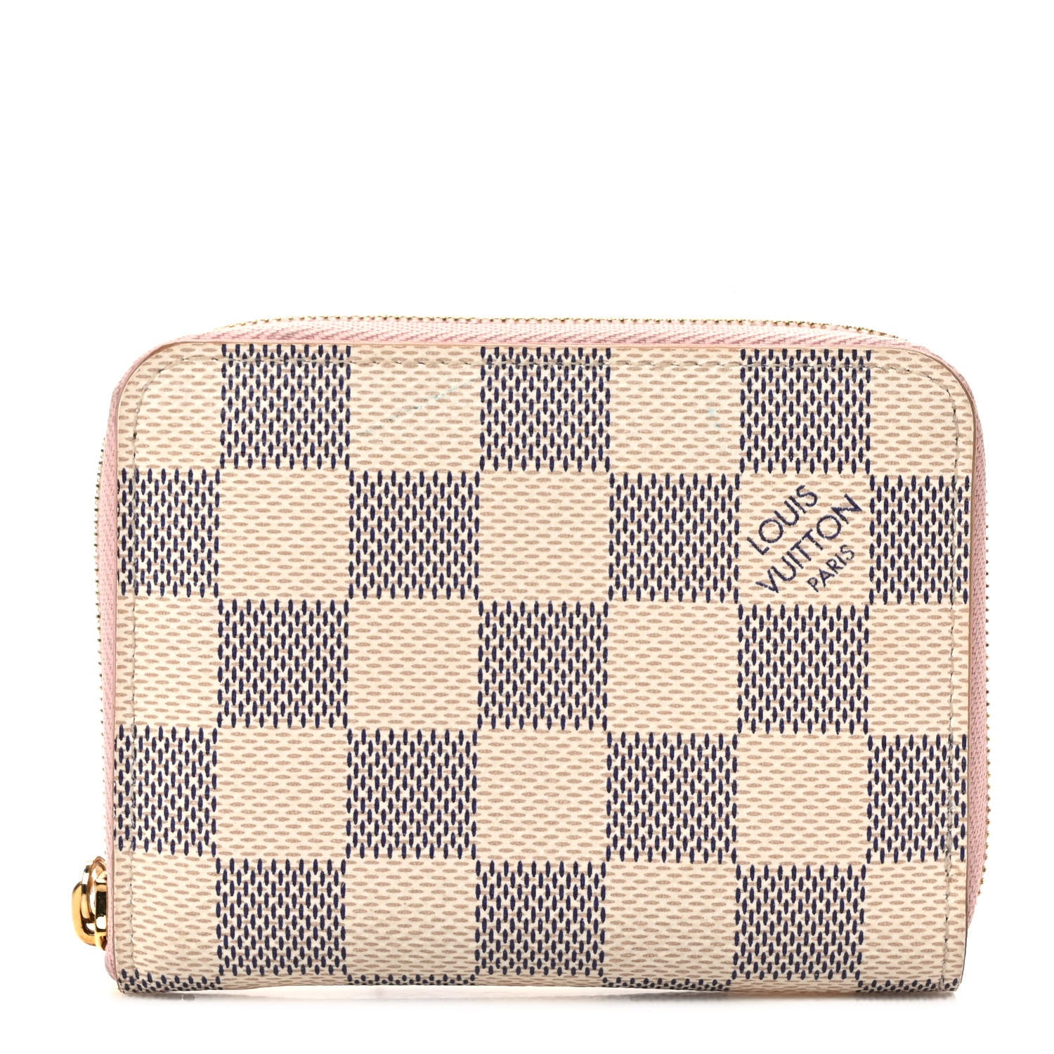Louis Vuitton Damier Azur Zippy Coin Purse Rose Ballerine 1 of 7