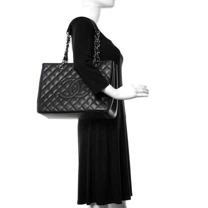 Chanel Caviar Quilted Grand Shopping Tote GST Black 2 of 10