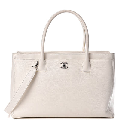 Chanel Calfskin Cerf Executive Shopper Tote White 1 of 18