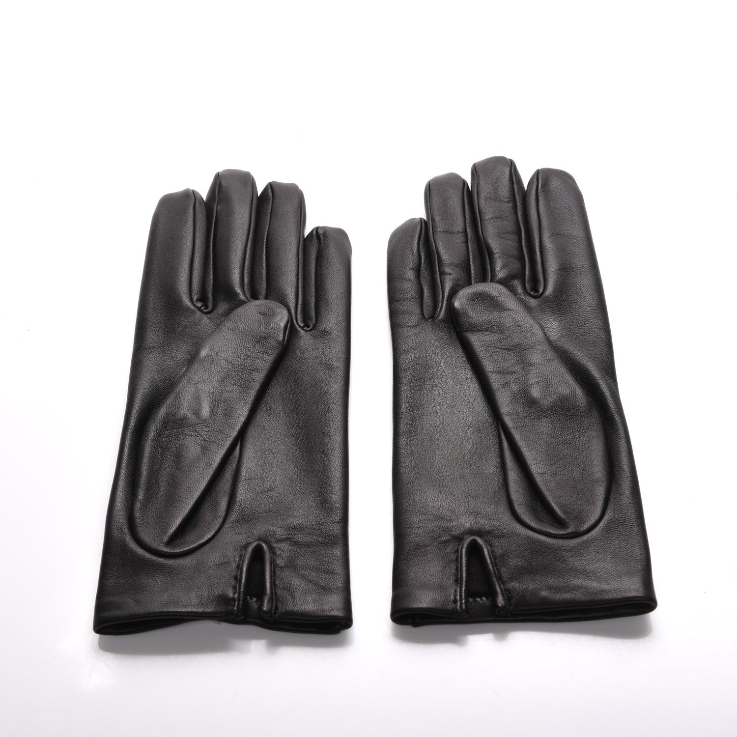 Hermes Lambskin Icone Gloves 8 Black 2 of 6