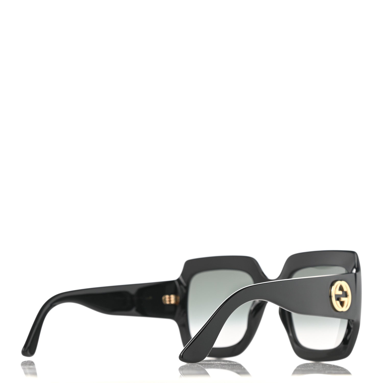 Gucci Acetate Square Frame Sunglasses GG0053S Black 4 of 8